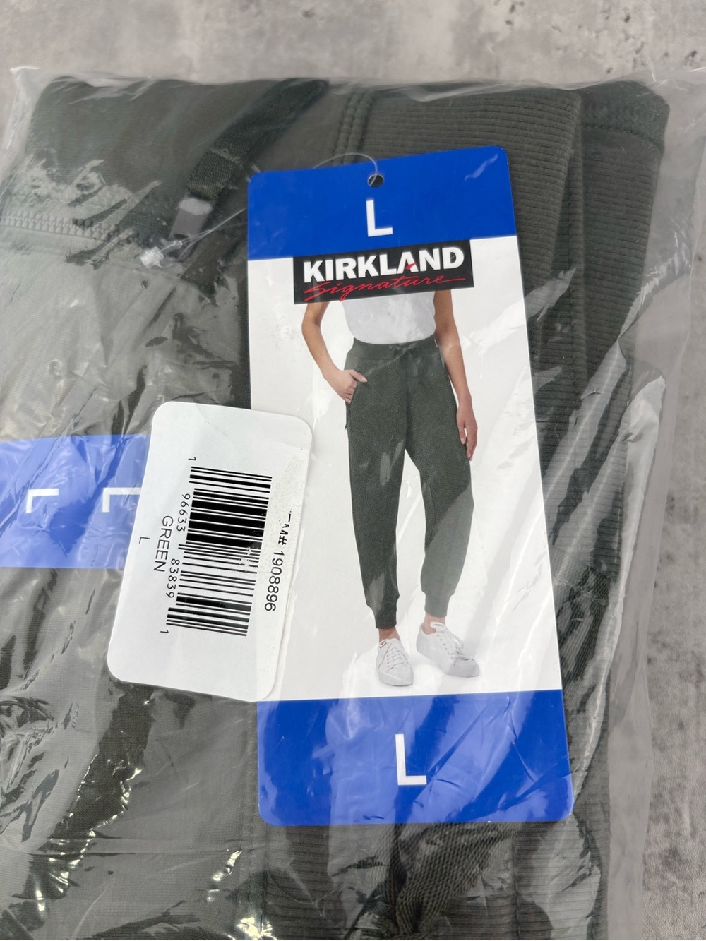 Kirkland Signature Women's L Active Jogger Green Sz. L New Breathable - Picture 2 of 3